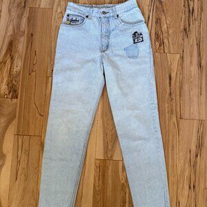 Vintage Gasoline Jeans 1980s 1990s. SO CUTE! Junior size 5, 28" Waist